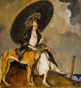 Jean-Gabriel Domergue Signed Oil on Canvas Painting, 1923, with Provenance