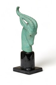 Paul Millet for Sevres 12.5 inch French Fine Art Deco Art Pottery Antelope Sculpture, signed