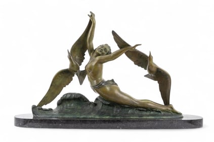 Salvatore Melani, Large Art Deco Signed Monumental Bronze, Circa 1930