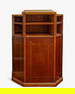 Mahogany Sideboard with Geometric Marquetry and Cut Sides, Circa 1920