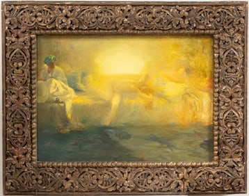 Henri Leriche Signed “Les Orientales" Oil on Canvas Painting