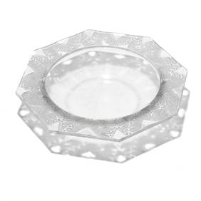 Lalique Signed Ferns Art glass Centerpiece Bowl, 1940's 11" dia. ' (1 of 5)
