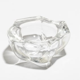 Daum Signed Crystal Art Glass Bowl