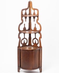 Mahogany Corner Whatnot Stand, Late 19th Century