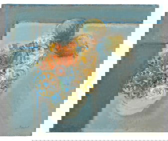 Alex Berdal, Bouquet and Pears, Oil on Canvas Painting, Signed