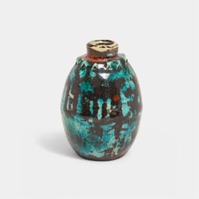 Pierre-Adrien Dalpayrat Art Nouveau Glazed Stoneware Vase, Signed, Early 20th Century