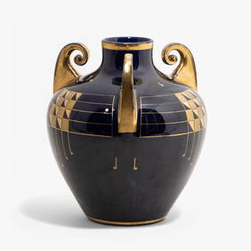 Pinon Heuze Secession Art Nouveau Deco Ovoid Art Pottery 12" Vase, Signed (1 of 14)
