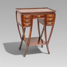 Louis Majorelle Mahogany Entrance Cabinet with Gilt-Bronze Details