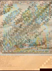 Lorentz Kleiser Fort Pitt, Pittsburgh, Pennsylvania Historical Gouache Painting,Tapestry Design, (1 of 16)