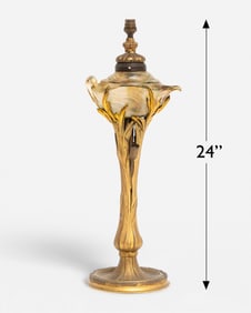 Art Nouveau Joseph-Francois Joindy & Georges Gagneau, Gilded Bronze Aladdin's Oil Lamp, 1898