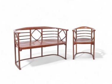 Josef Hoffmann Art Nouveau Thonet Bentwood Vienna Secession Salon Suite, JJ Kohn Austria ca.1905