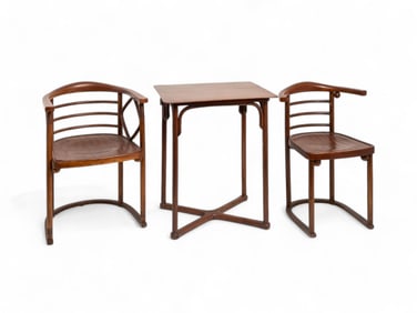 Josef Hoffmann Art Nouveau Thonet Bentwood Jugendstil Salon Suite , Kohn labels. 1905
