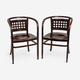 Otto Wagner, J&J Kohn Vienna Secession Signed Arm Chairs, Model No. 721, Circa 1902 (1 of 17)