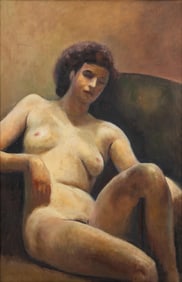 Guy Pene du Bois Oil on Canvas Painting, 20th Century, Gallery Label