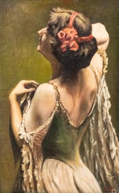 Dante, Italian Oil on Canvas Painting, Signed, Early 20th Century