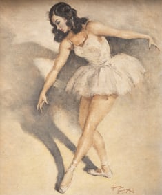 Georges Pierre Guinegault Oil on Canvas Painting, signed