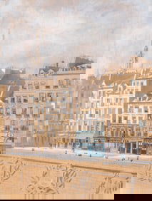 Charles Durand, Signed Century French Watercolor, Gouache Painting, 1861