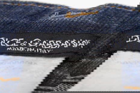 Dolce & Gabbana Italian Blue Denim Jeans: Keywords: Dolce and Gabbana, Sesigner Couture, One-of-a-Kind, Rare Vintage, Vintage clothes shops near me, Unique vintage clothing, Vintage clothes near me, Preloved vintage clothing, Second-hand vint