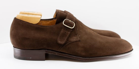 Church’s Brown Suede Monk Strap Shoes, Size 13, Estate of André Leon Talley