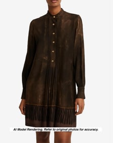 Coast Weber Ahaus Silk Fringe Shirt Dress or Long Top