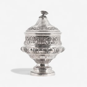 Jean François Veyrat Covered Cup with Floral Finial French Minerva Silver , Circa 1832–1840
