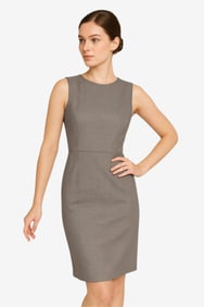 Emporio Armani Black and White Cotton Sleeveless Dress