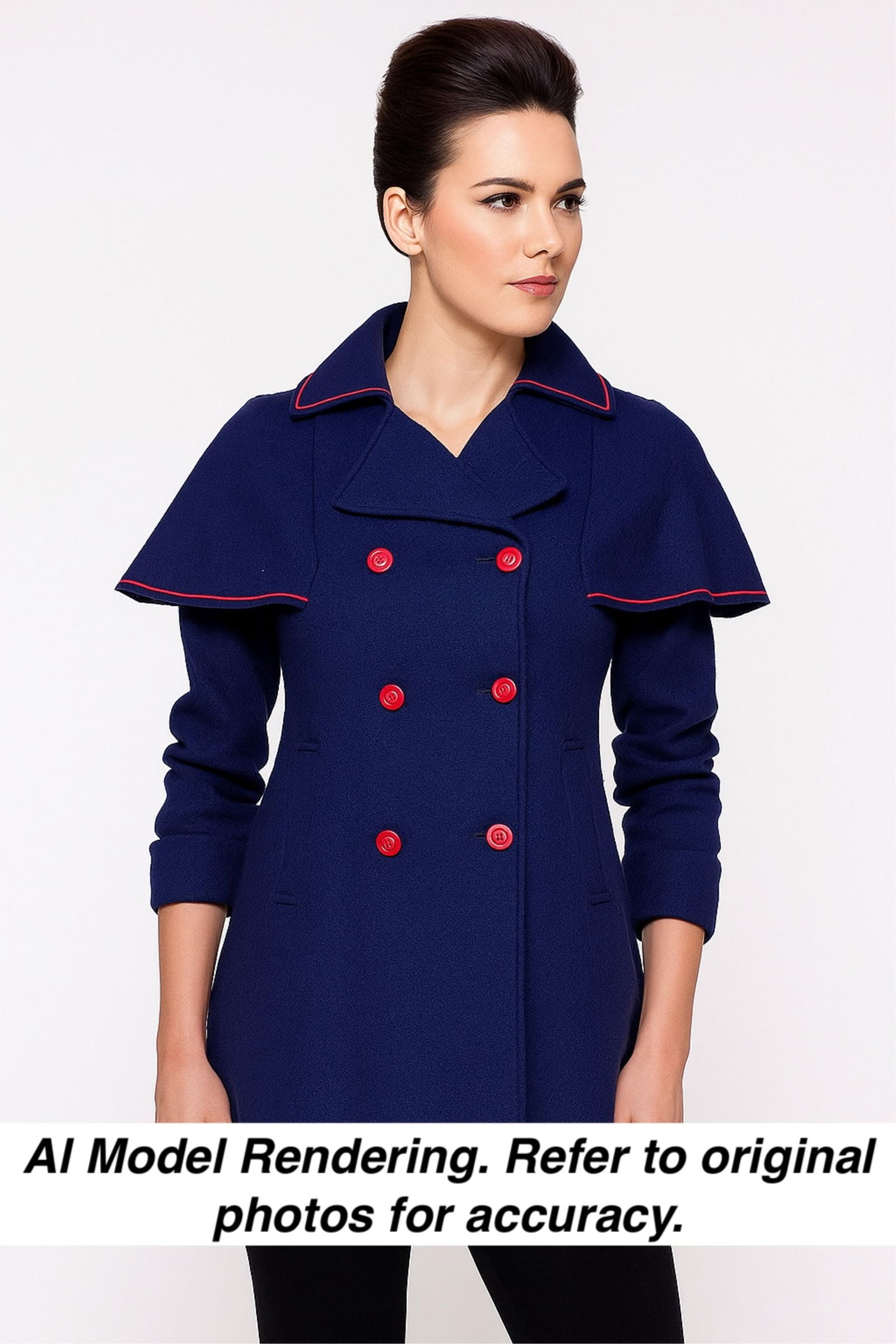 Vintage Gastwirth Cobalt Blue Wool Peacoat (1 of 6)