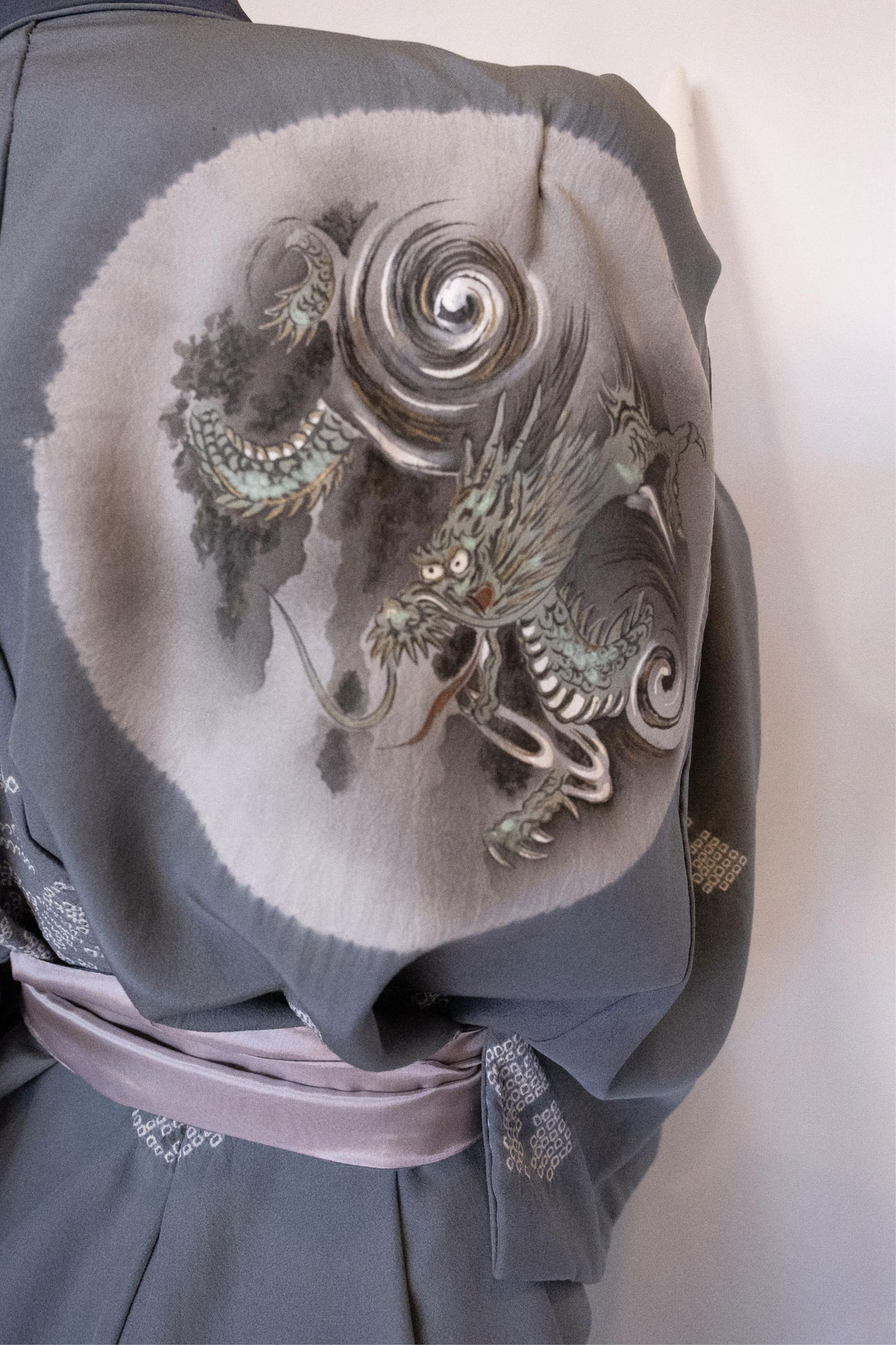 Japanese Handwoven and Hand-Painted Silk Crepe Kimono, Circa 1900 (1 of 6)