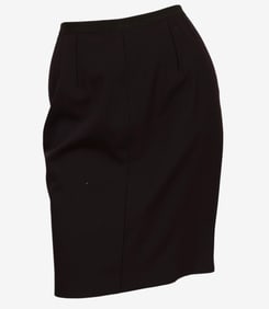 Jean Paul Gaultier Femme Black Wool Pencil Skirt