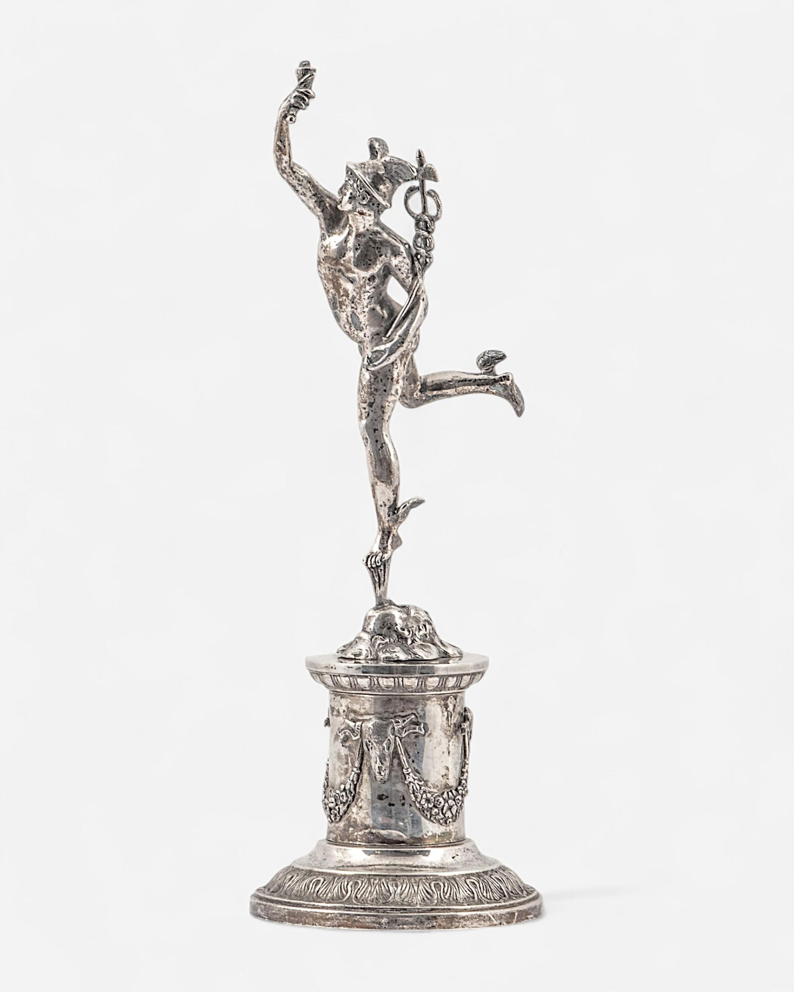 Silver Statuette of Mercury After Jean de Bologne, Circa 17th Century, Over 1,000 grams (1 of 15)