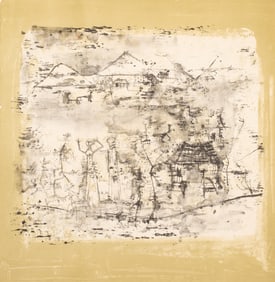 Zao Wou-Ki "Landscape with Man with His Arms Raised" Editioned Lithograph, 1951