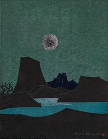 Yoshio Kanamori Signed Japanese Woodblock Print, Limited Edition Landscape
