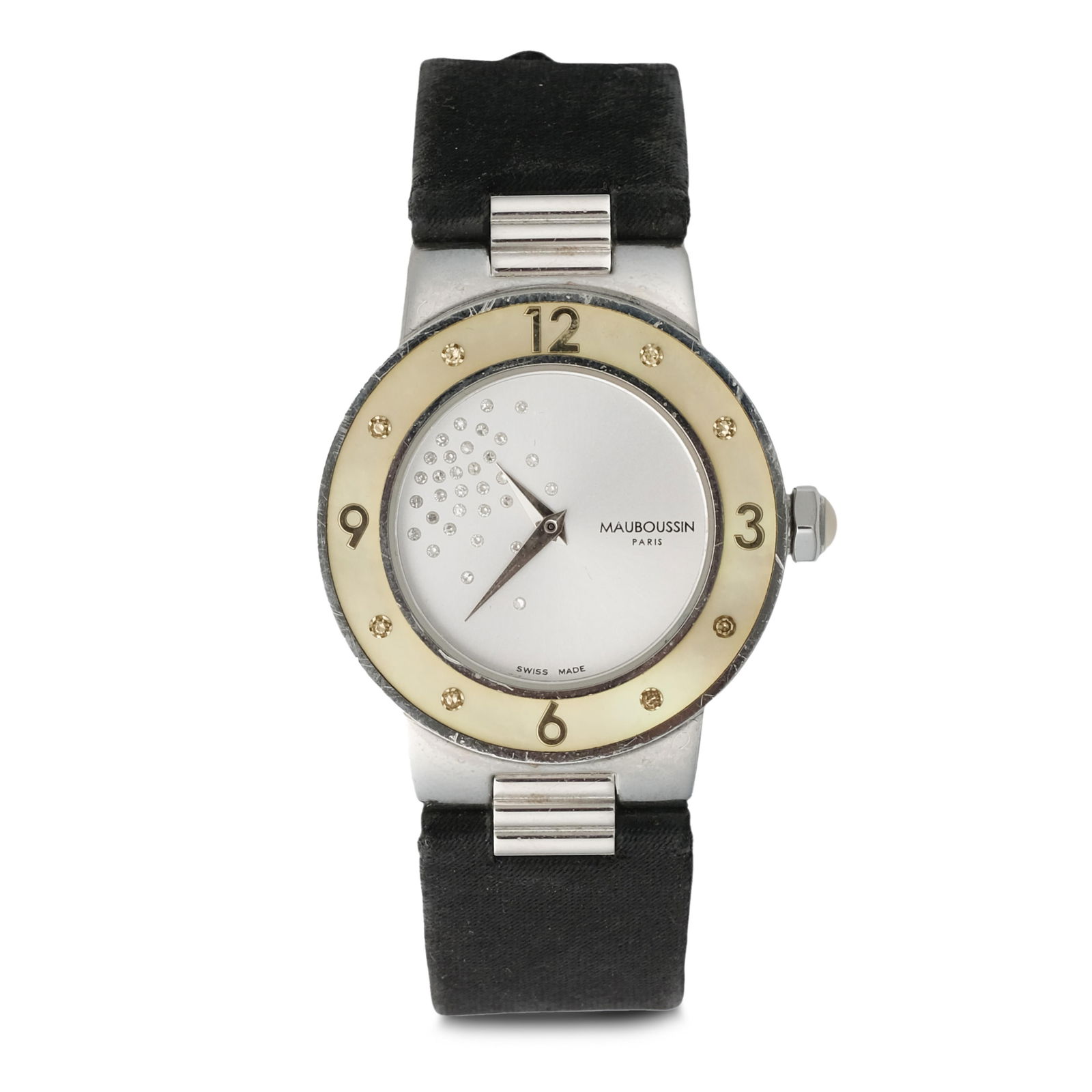 Mauboussin “Le Jour Se Lève" Stainless Wristwatch with Leather Strap and Box, No. 4813 (1 of 8)