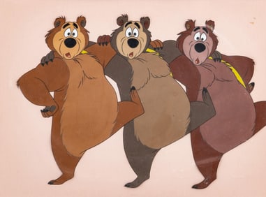 Walt Disney Three Bears Original Animation Production Hand painted Gouache on Celluloid Cel