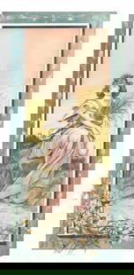Art Nouveau Color Engraving, "Summer" After Alphonse Mucha, Circa 1900: Keywords: Alphonse Mucha Style, decorative art, circa 1900, allegorical figure, floral motif, Jugendstil, French schoolArt Nouveau color panel engraving "Summer" After Alphonse Mucha, circa 1900. Feat