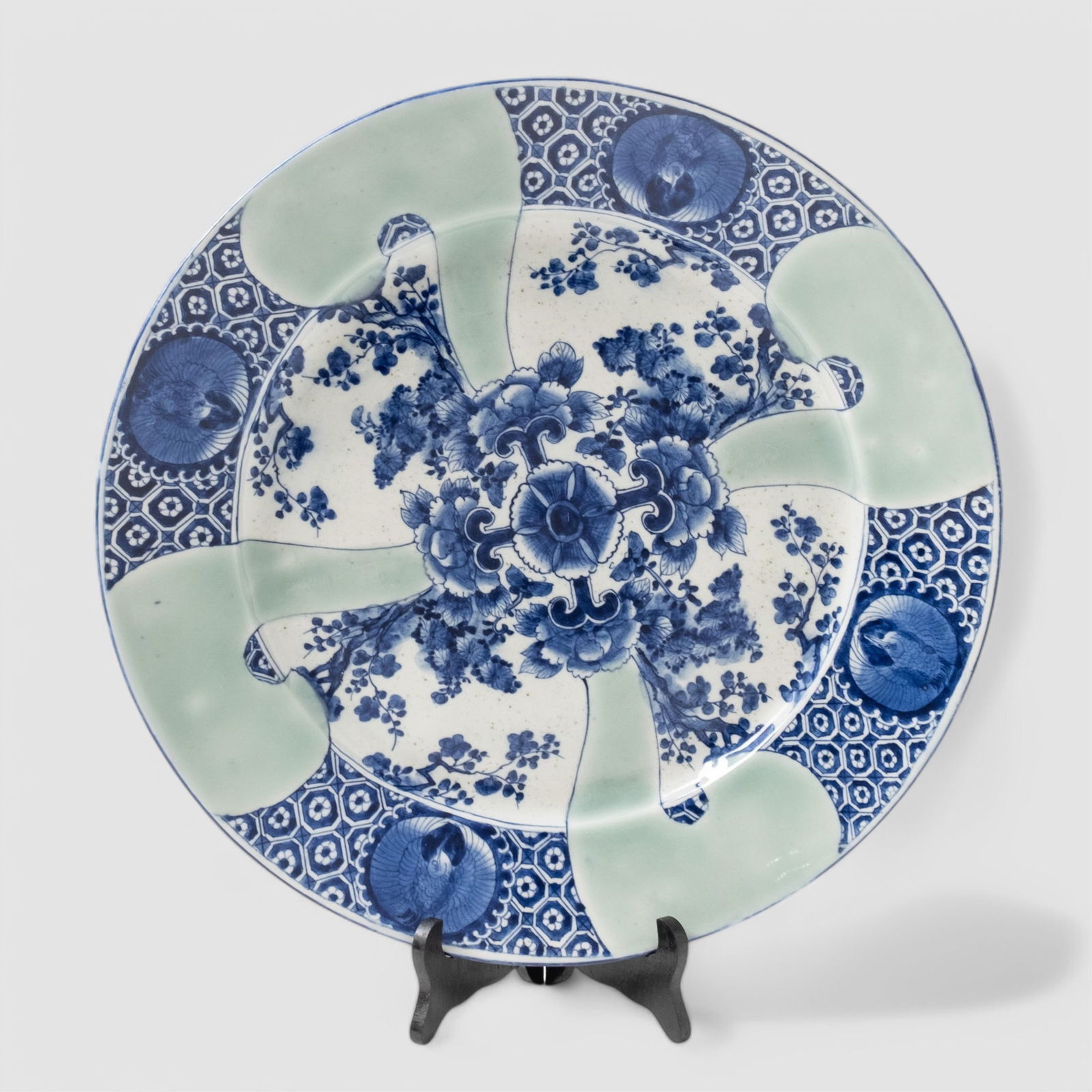 Large Japanese Signed Imari 18" Hand Painted 19th Century Porcelain Centerpiece Charger (1 of 9)