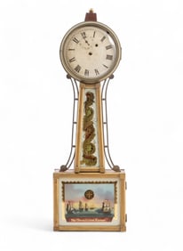 Banjo Walnut Clock, 19th century