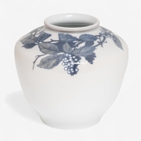 Royal Copenhagen Porcelain Vase with Blue Grapevine Decoration, #2086