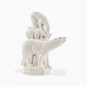 French Art Deco Earthenware Night Light