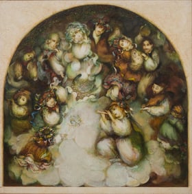 Svitlana Novgorodska-Kucherenko, Spring Wedding, Russian Oil on Canvas, 20th Century