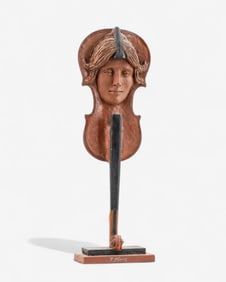 Jean-Pierre ALAUX, “The Violin in the Face," Painted Resin and Wood Sculpture