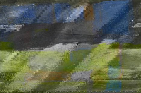 Mystery Artist: “Compositions," Gouache and Watercolor, Signed SZ Robert: Keywords: gouache painting, watercolor, mid-century abstract, modernist art, geometric composition, signed artwork, 20th century, abstract watercolor, mixed media paperSigned SZ Robert, Compositions.