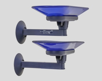 Perry King & Gian Luigi Arnaldi ‘Jill’ Blue Glass Wall Sconces for Artlus, Pair