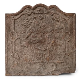 Antique 18th century French Cast-Iron Fireback, “Vulcan’s Dream