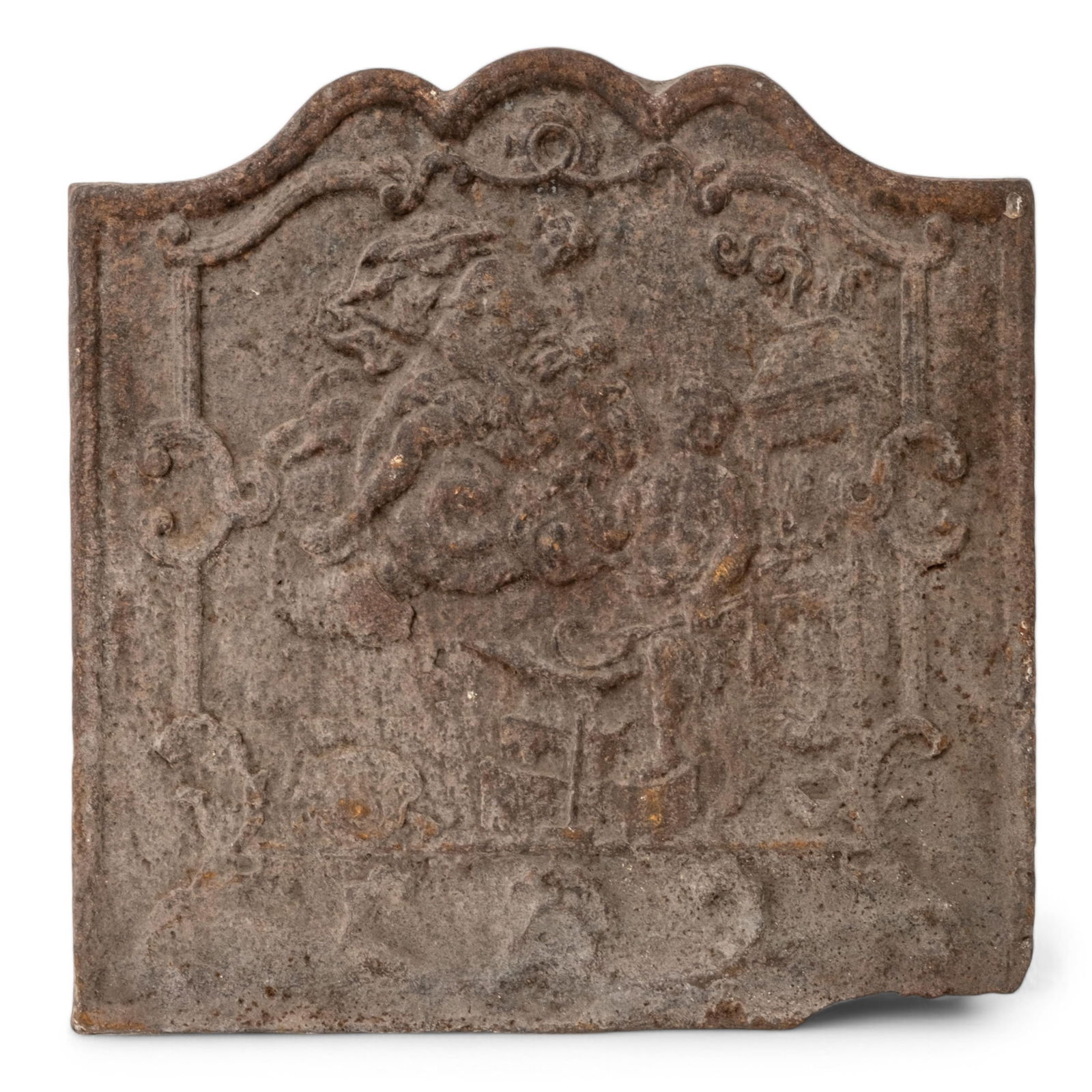 Antique 18th century French Cast-Iron Fireback, “Vulcan’s Dream (1 of 10)