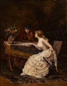 Signed A. Thuriaux, Oil on Canvas Painting, 1916