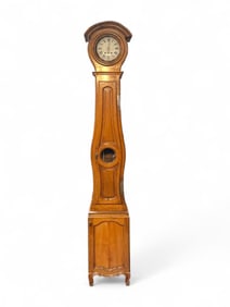French Carved Oak Tall Case Clock, Circa 1800