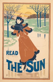 Louis John Rhead for Les Maîtres de l’Affiche, Plate 200, “Read The Sun" Lithograph