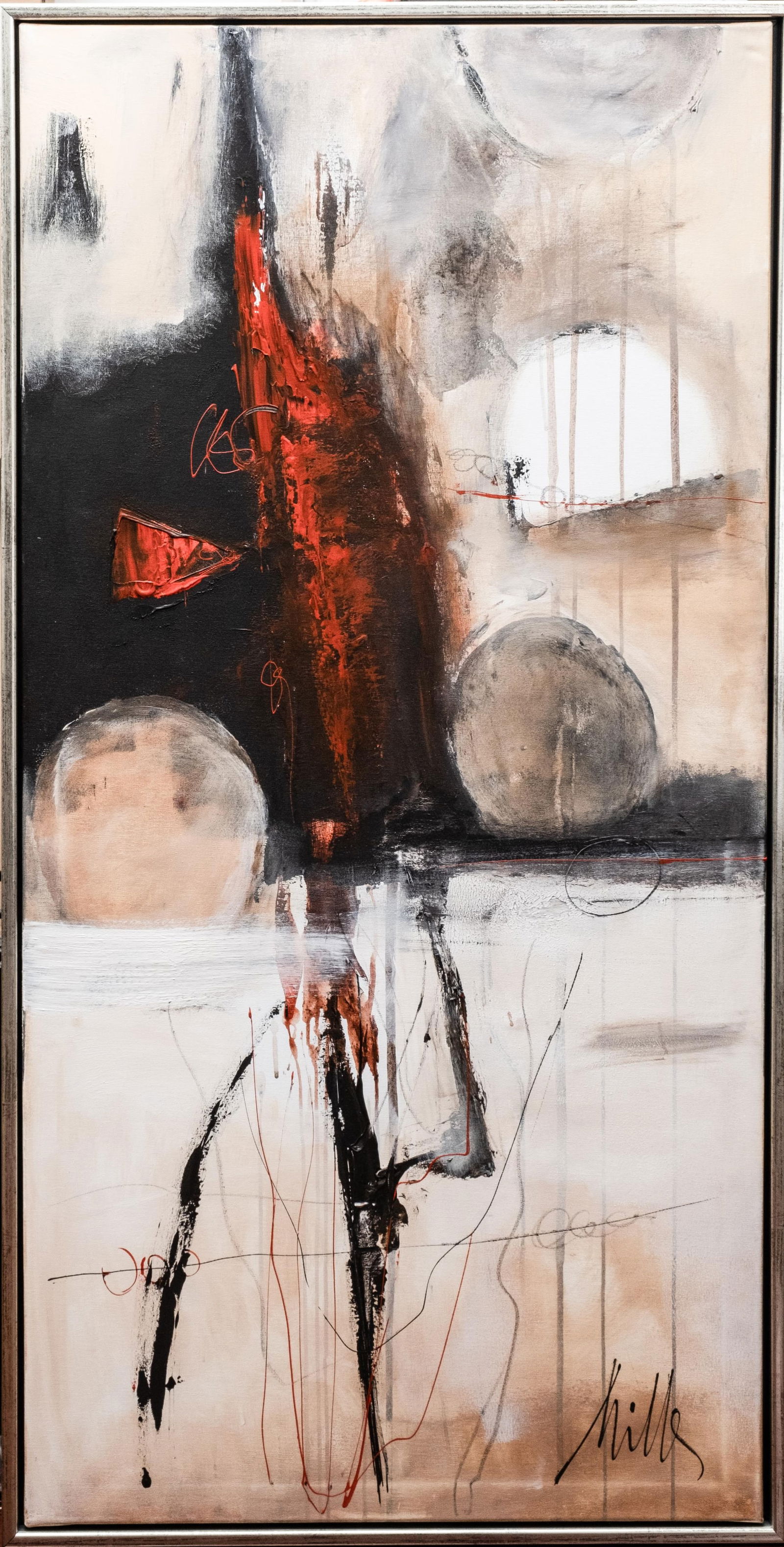 Signed Milla Oil On Canvas Abstract Painting (1 of 11)