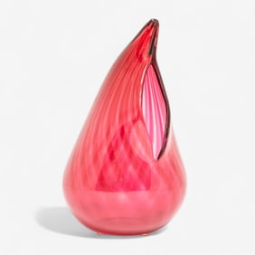 Bay Island Studios Teardrop Hand Blown Art Glass Vase